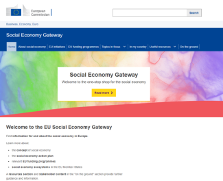 EU Social Economy Gateway Screenshot